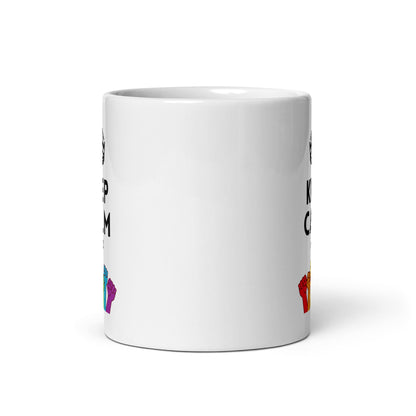 pride mug, fight LGBTQ rights coffee or tea cup middle