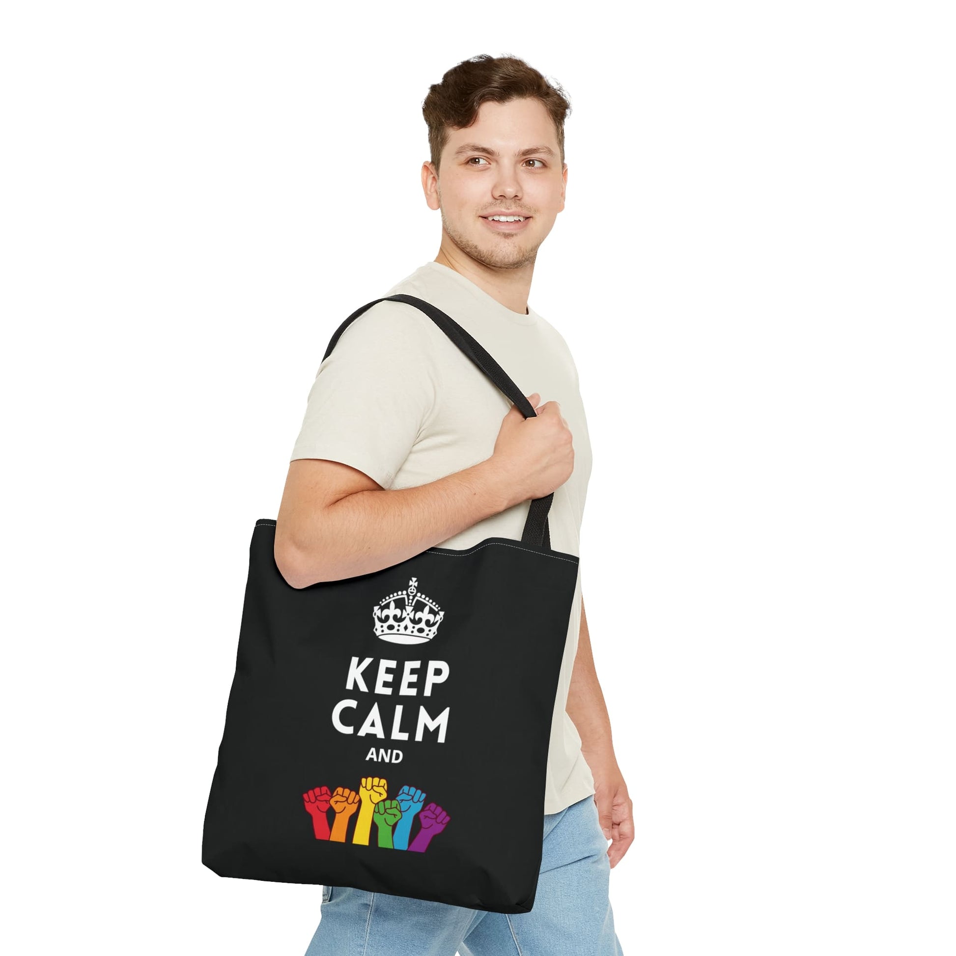 pride tote bag, fight LGBTQ rights bag, large
