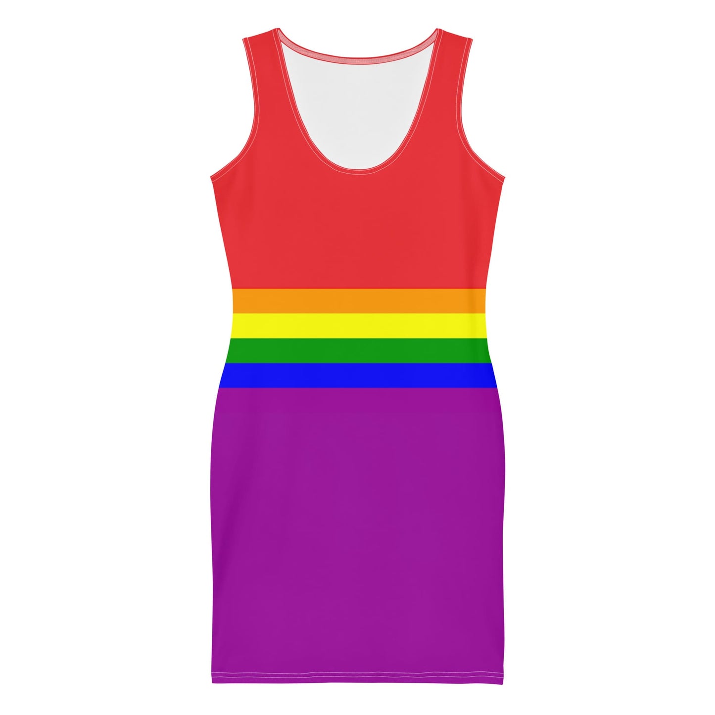 LGBT pride dress, flatlay front