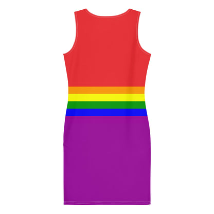 LGBT pride dress, flatlay back