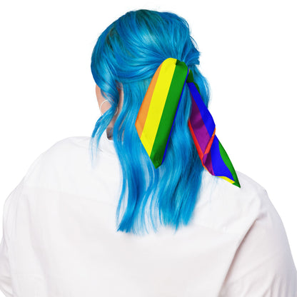 LGBT pride bandana, as hair ribbon