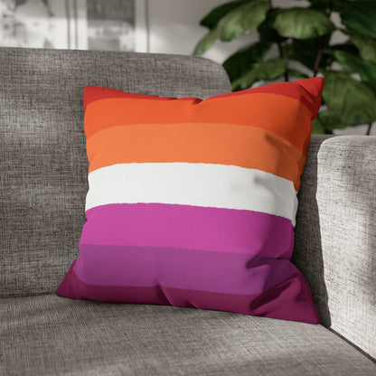 lesbian pillow on sofa