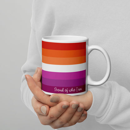 lesbian coffee mug on hands