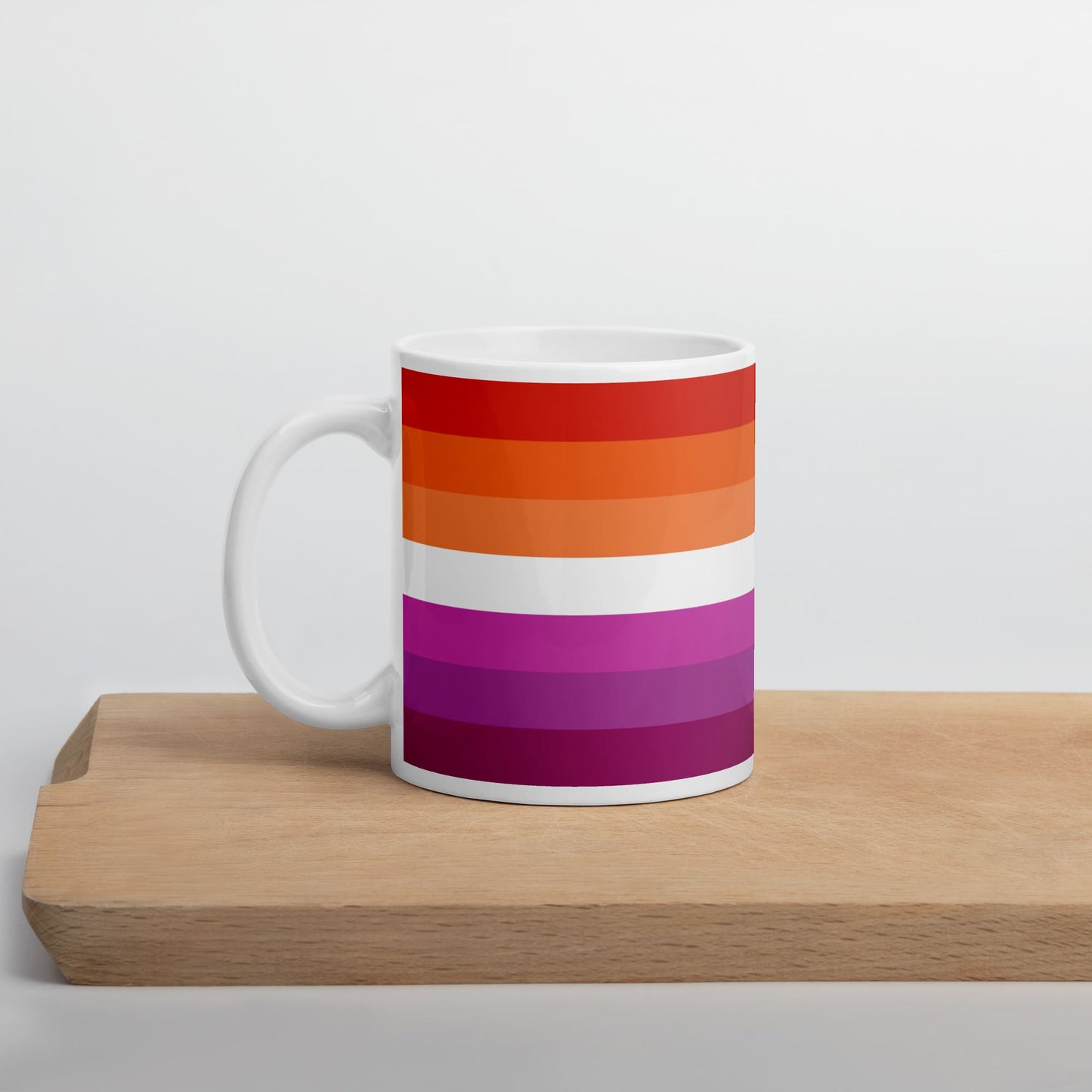 lesbian coffee mug on table