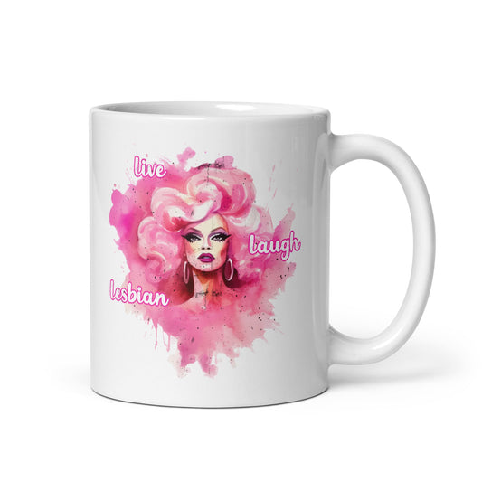 live laugh lesbian coffee or tea mug