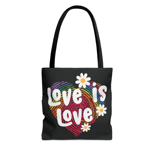LGBT pride tote bag, love is love bag
