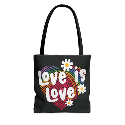 LGBT pride tote bag, love is love bag
