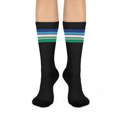 gay mlm socks, vincian pride flag, front
