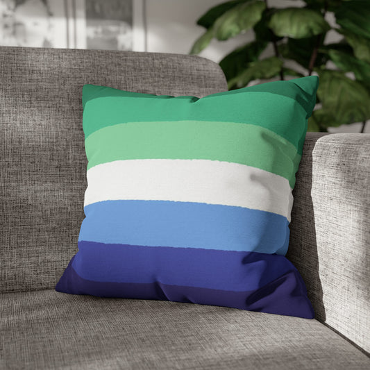 gay mlm vincian flag pillow on sofa