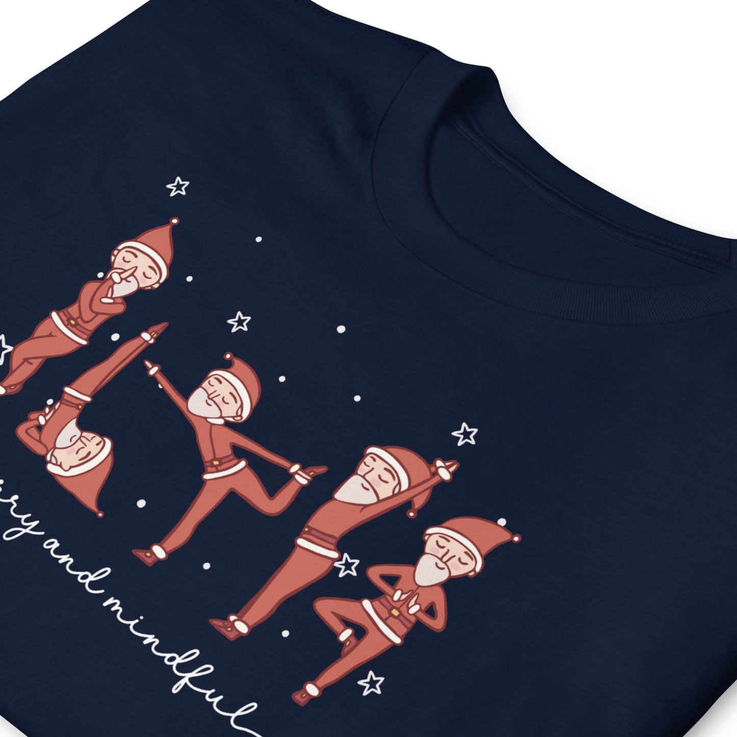 Navy blue christmas santa t-shirt