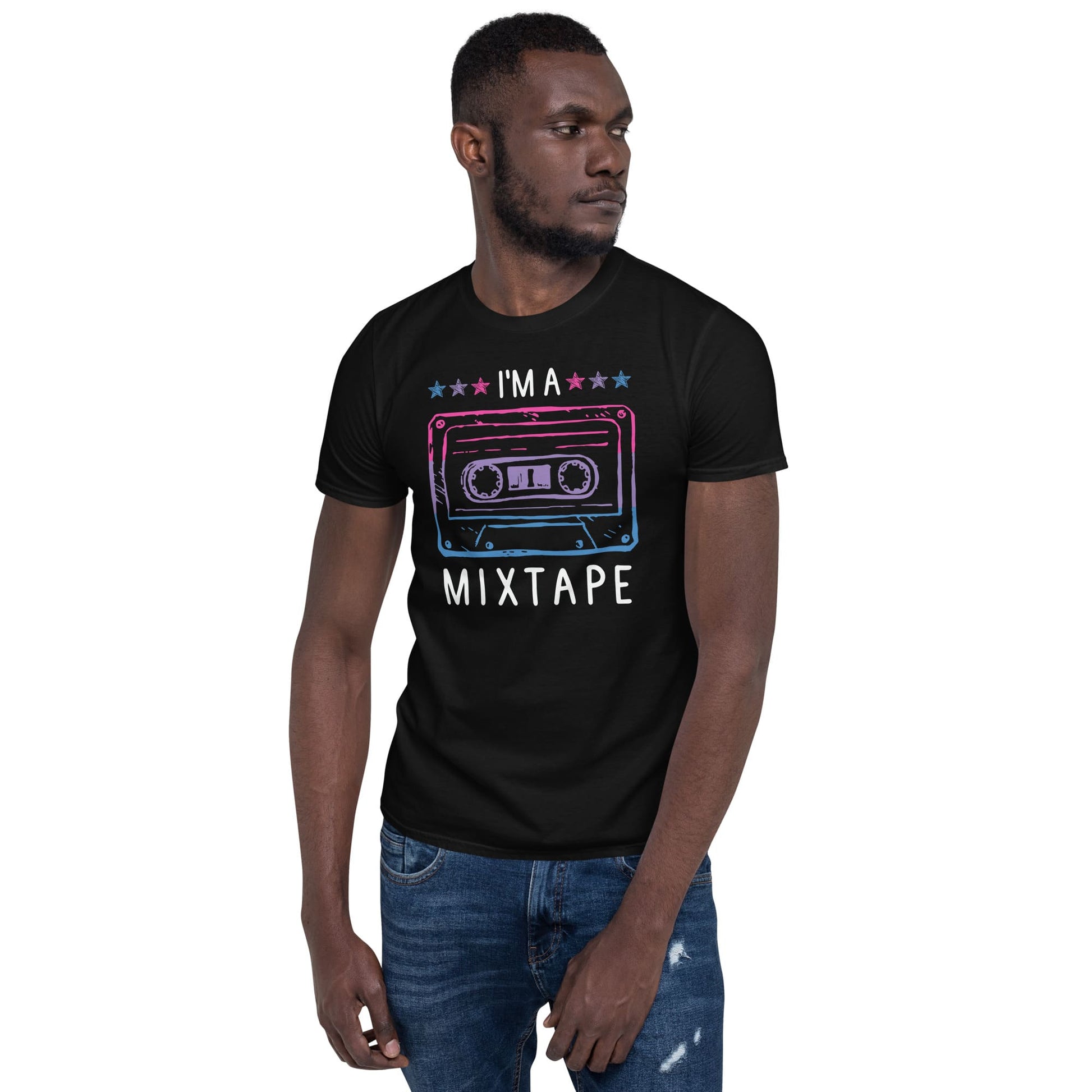 bisexual shirt, mixtape bi pride, model 1
