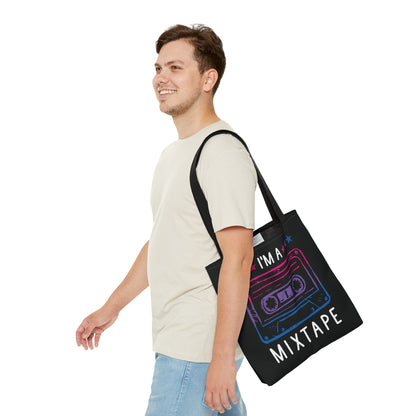 bisexual tote bag, mixtape bi pride bag, medium