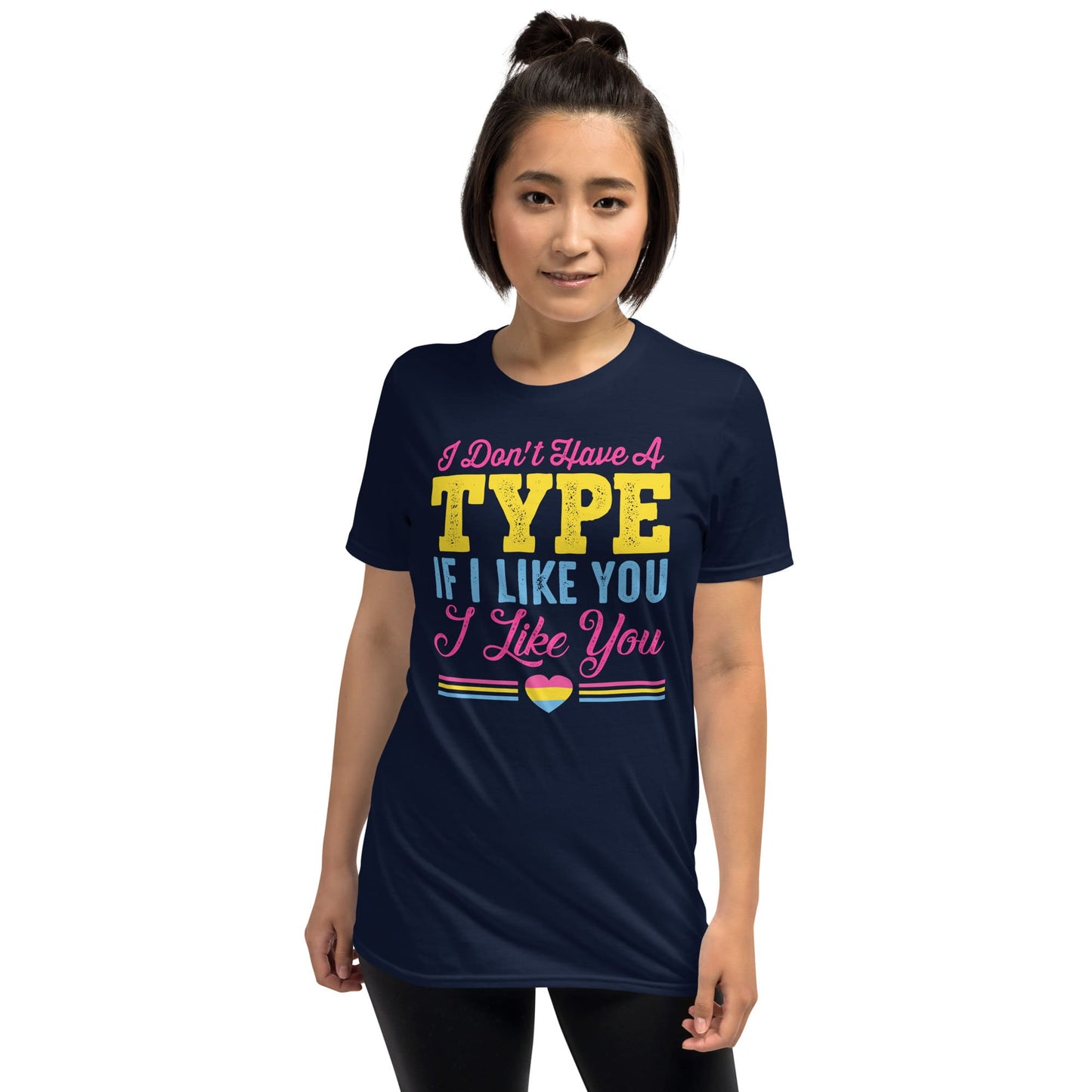 pansexual shirt, funny pan pride tee, model 2