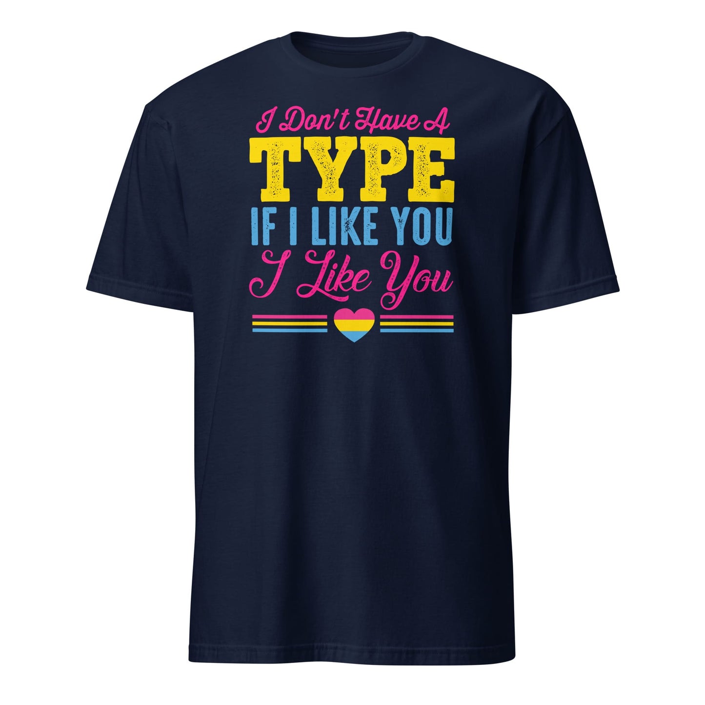 pansexual shirt, funny pan pride tee, navy
