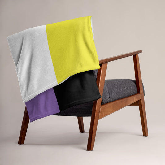 nonbinary blanket on chair