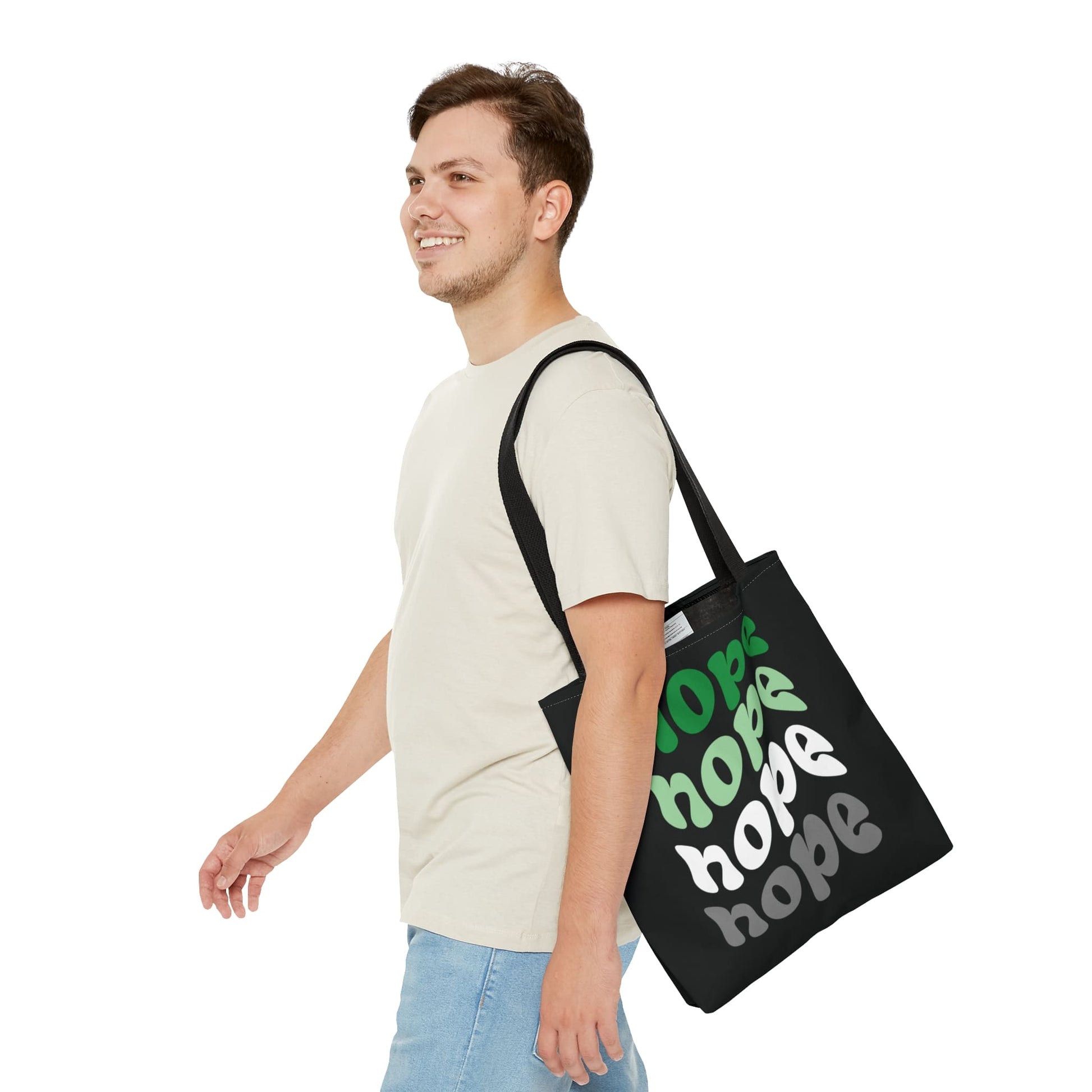 aromantic tote bag, funny nope aro pride bag, medium