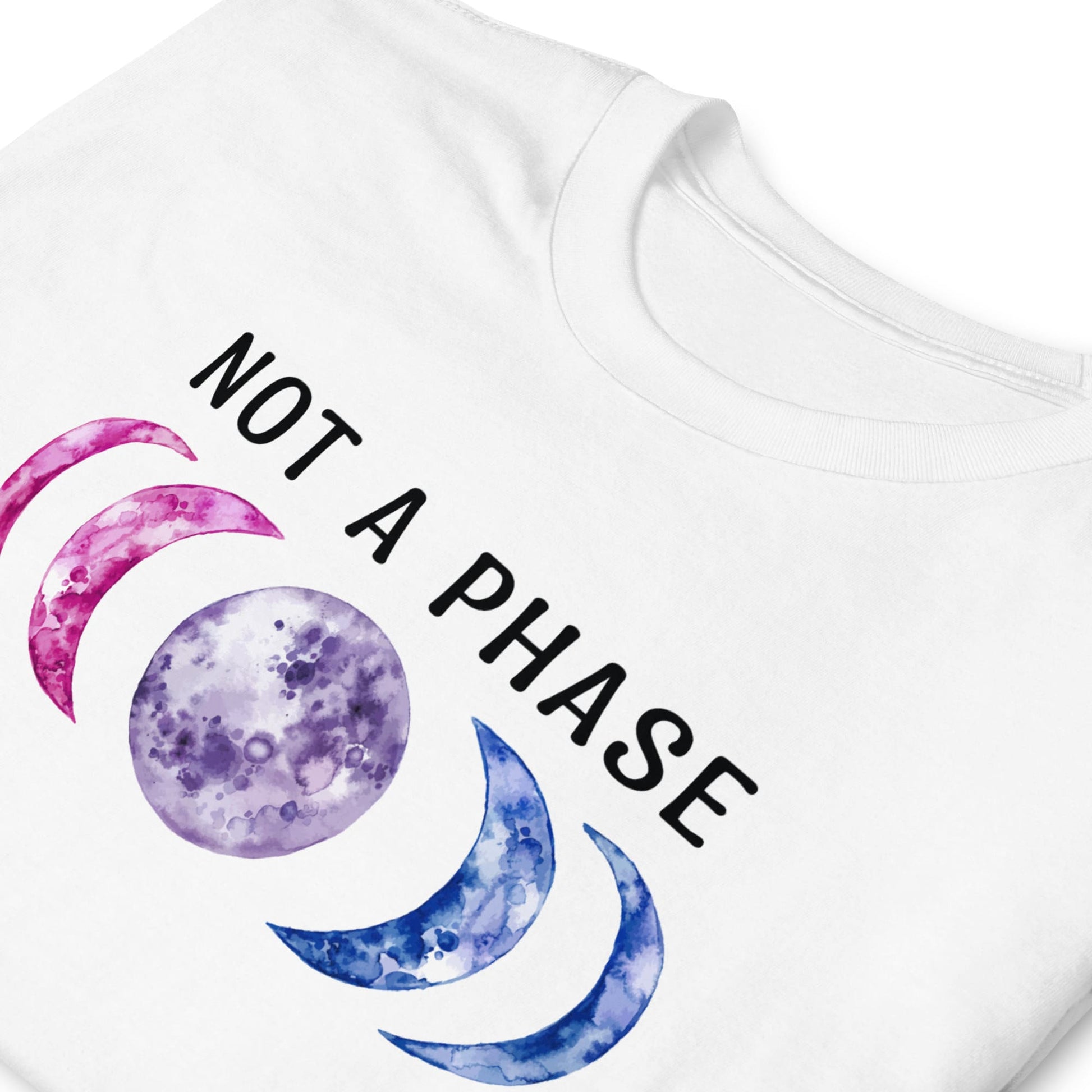 bisexual shirt, not a phase moon phases bi pride, zoom
