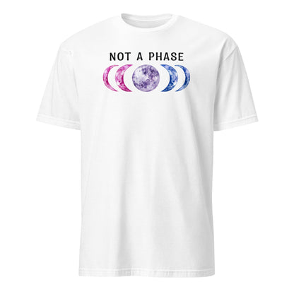 bisexual shirt, not a phase moon phases bi pride, white