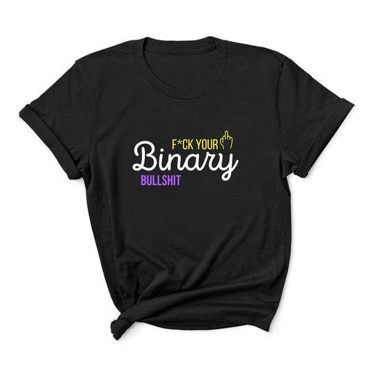 non binary shirt, statement enby pride quote, main