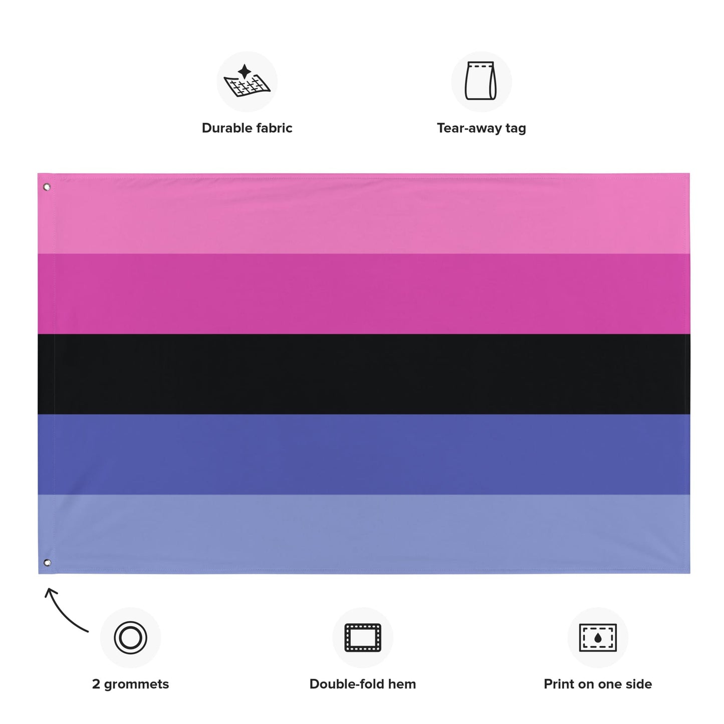Omnisexual flag wall tapestry, properties