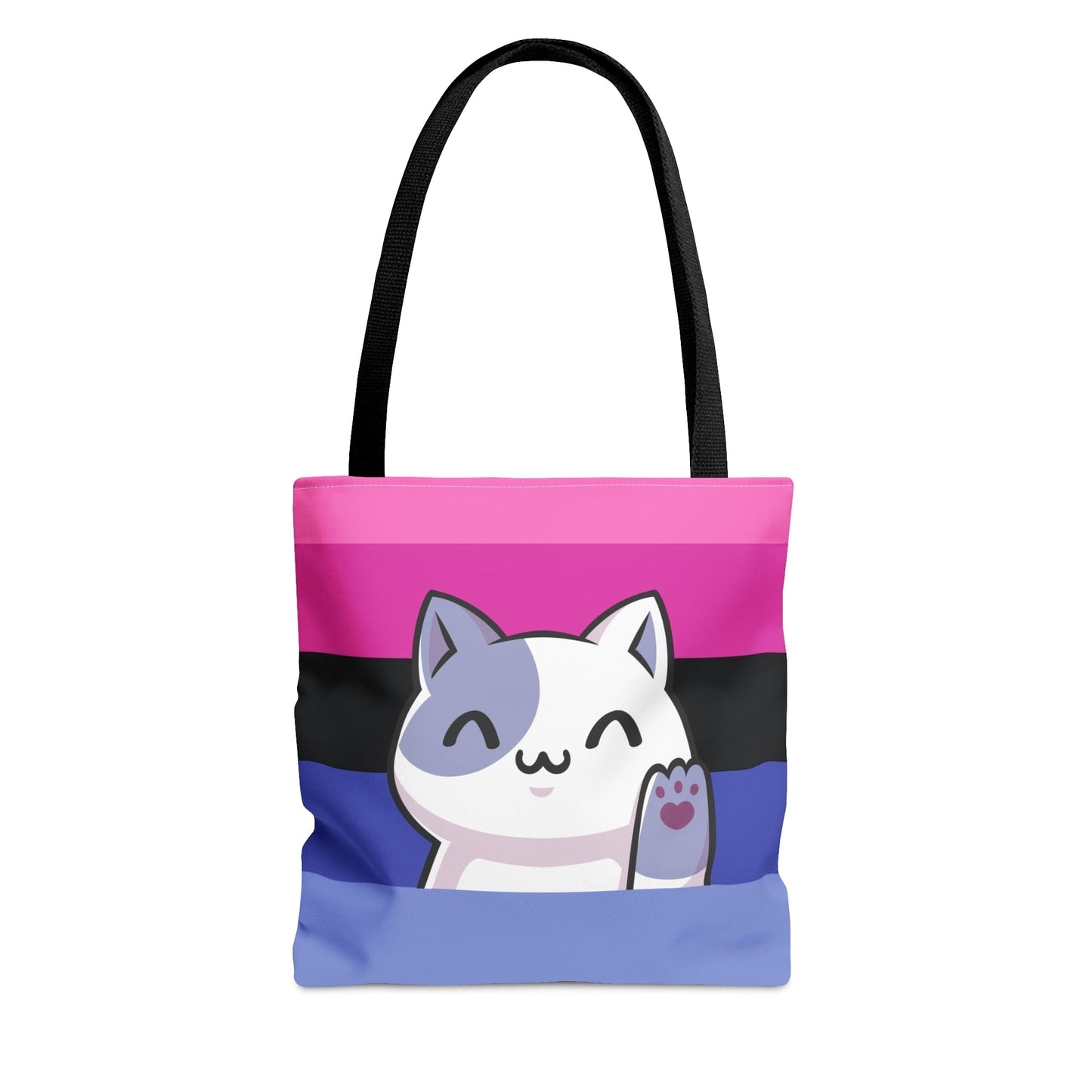 Omnisexual tote bag cute cat, front
