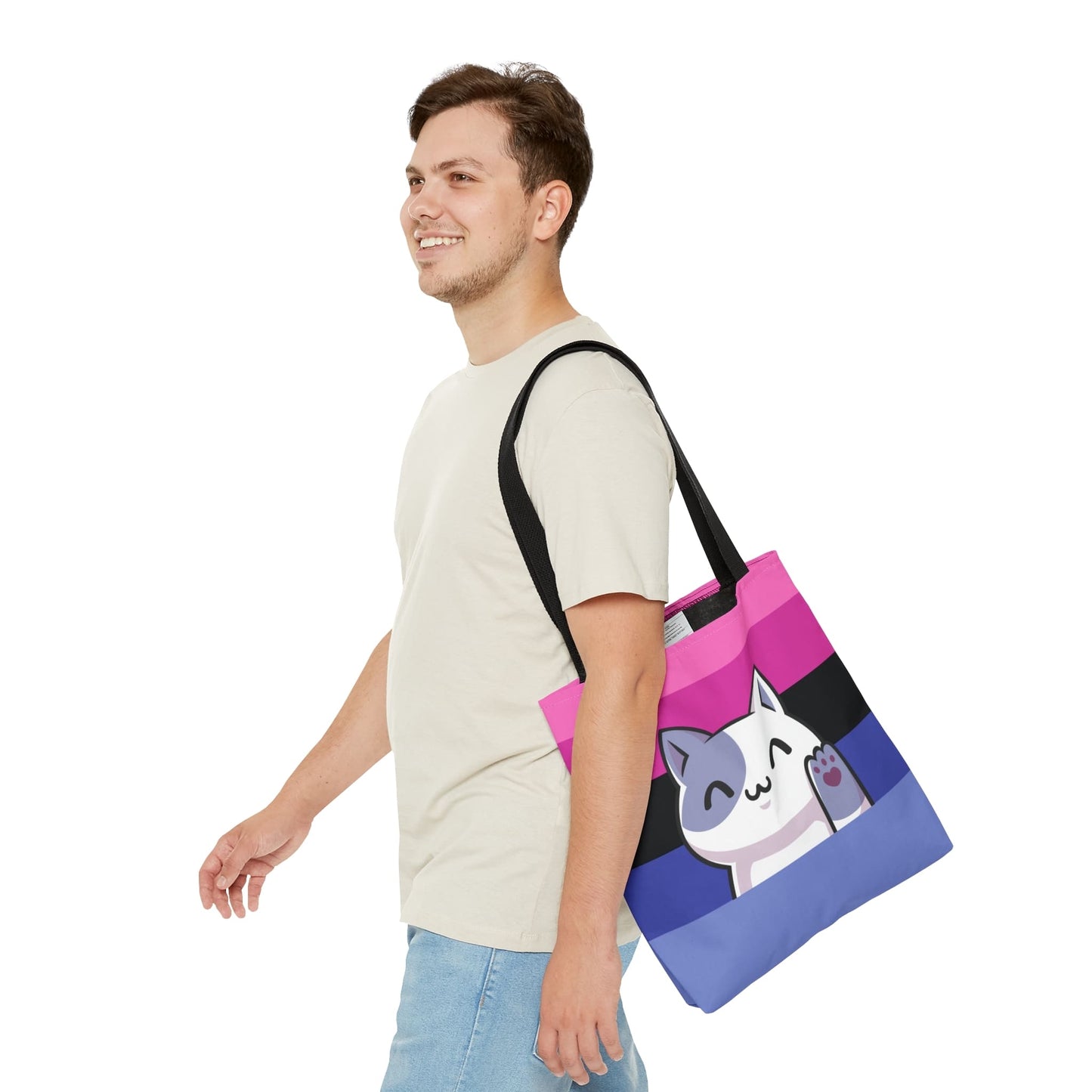 Omnisexual tote bag cute cat, small