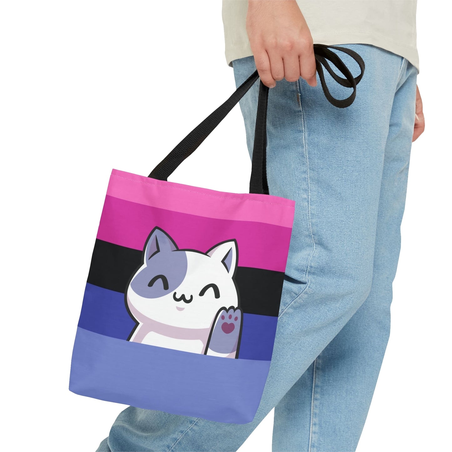 Omnisexual tote bag cute cat, small