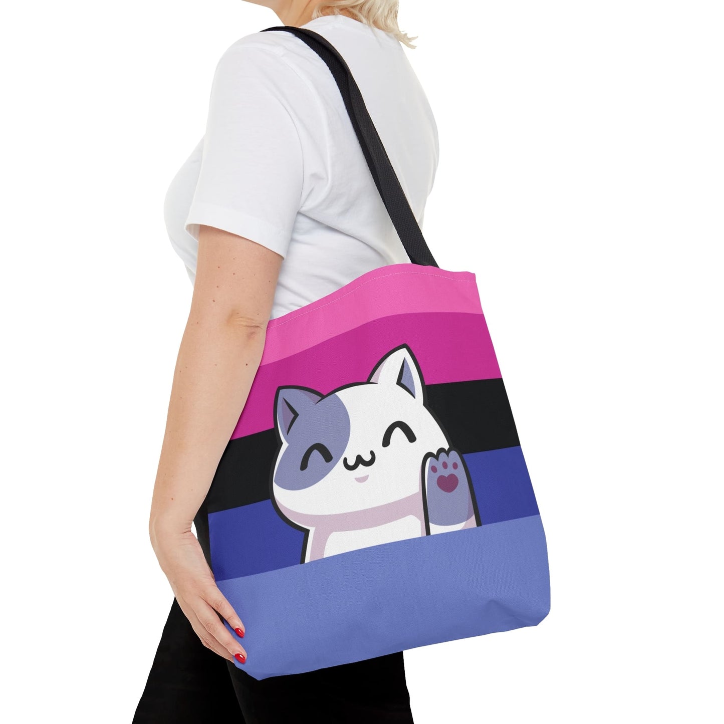 Omnisexual tote bag cute cat, medium