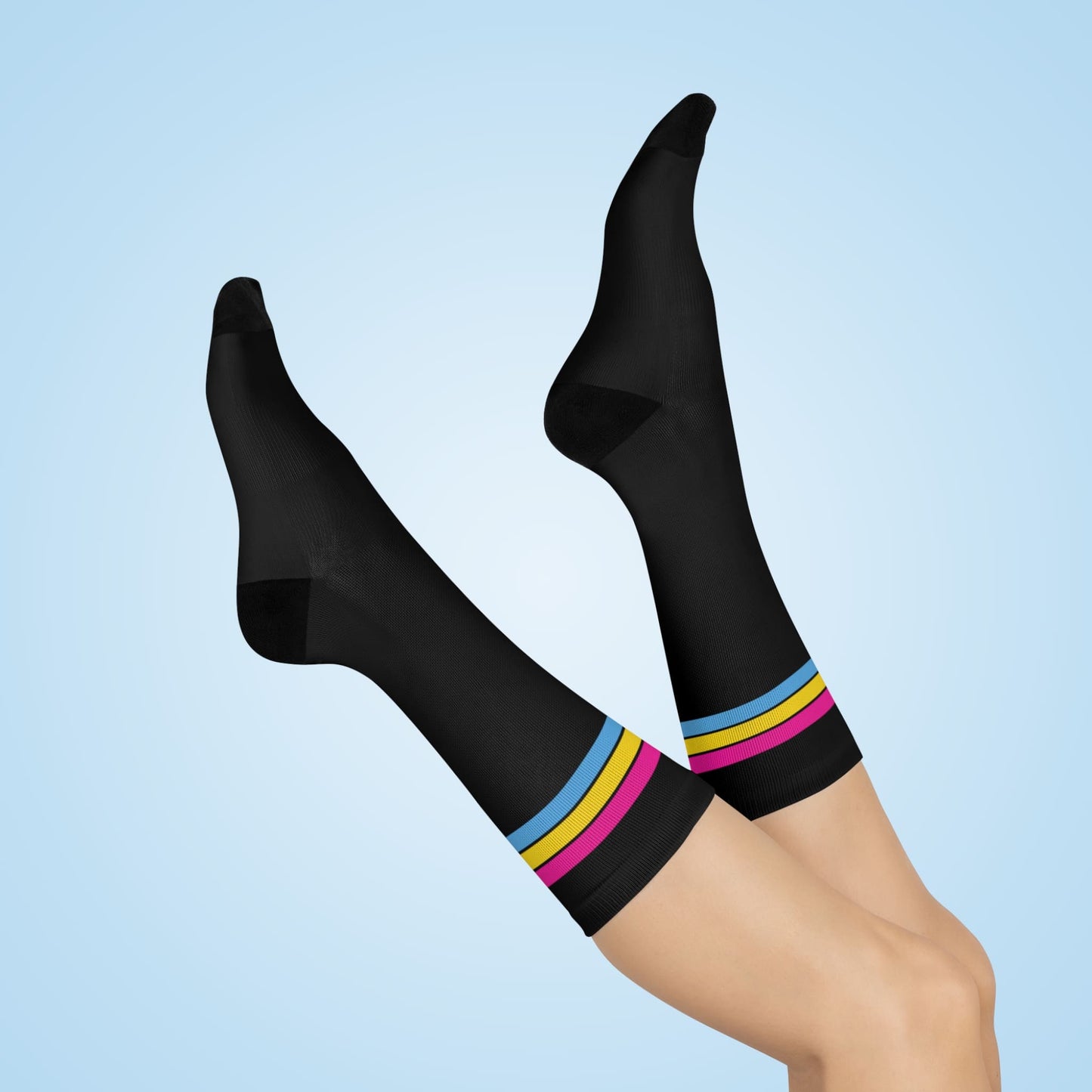 pansexual socks, pan pride flag, air