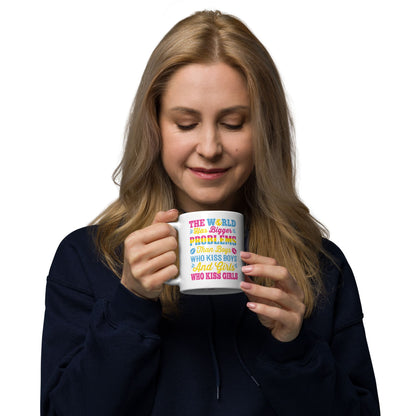 pansexual mug, statement pan pride coffee or tea cup, model