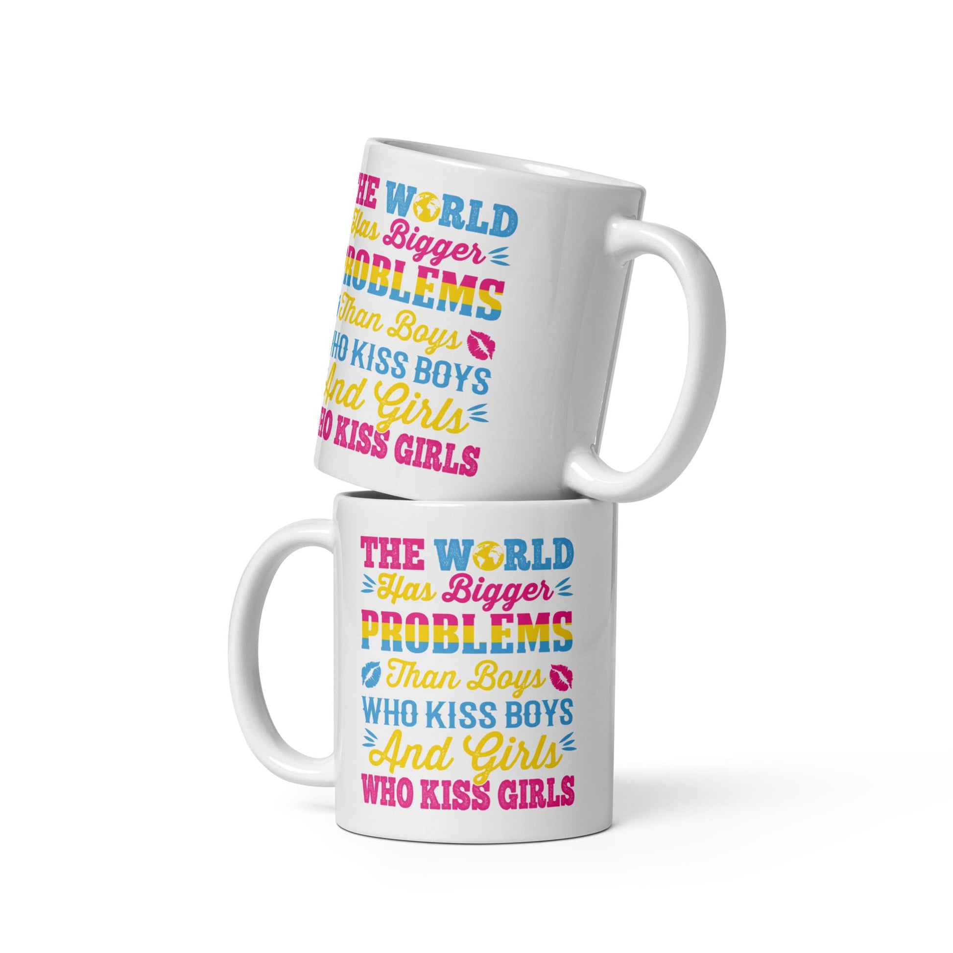 pansexual mug, statement pan pride coffee or tea cup both sides