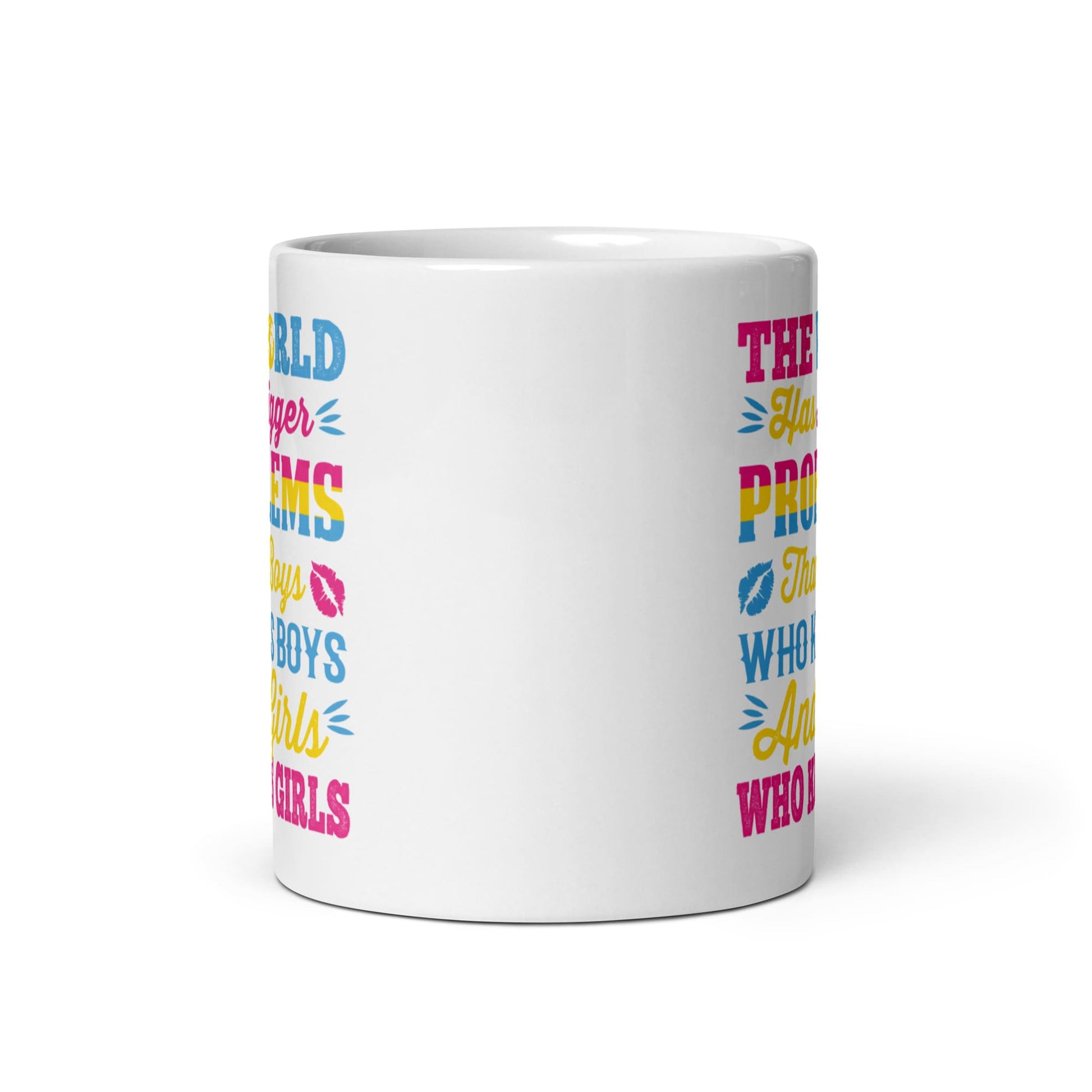 pansexual mug, statement pan pride coffee or tea cup middle