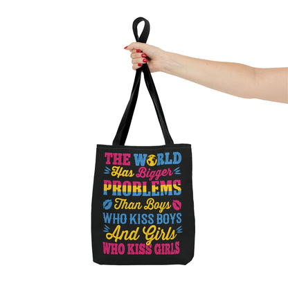 pansexual tote bag, statement pan pride bag, small