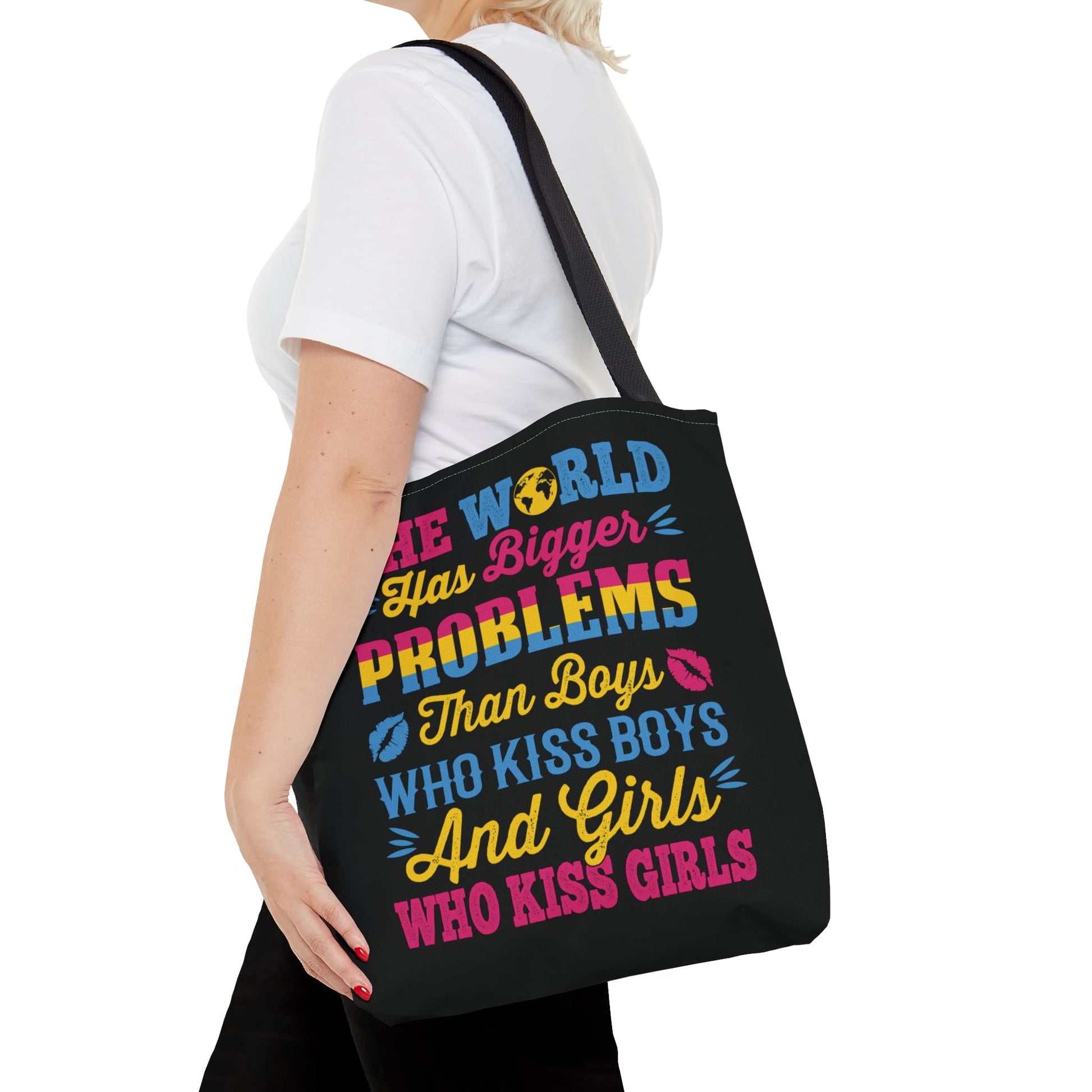 pansexual tote bag, statement pan pride bag, medium