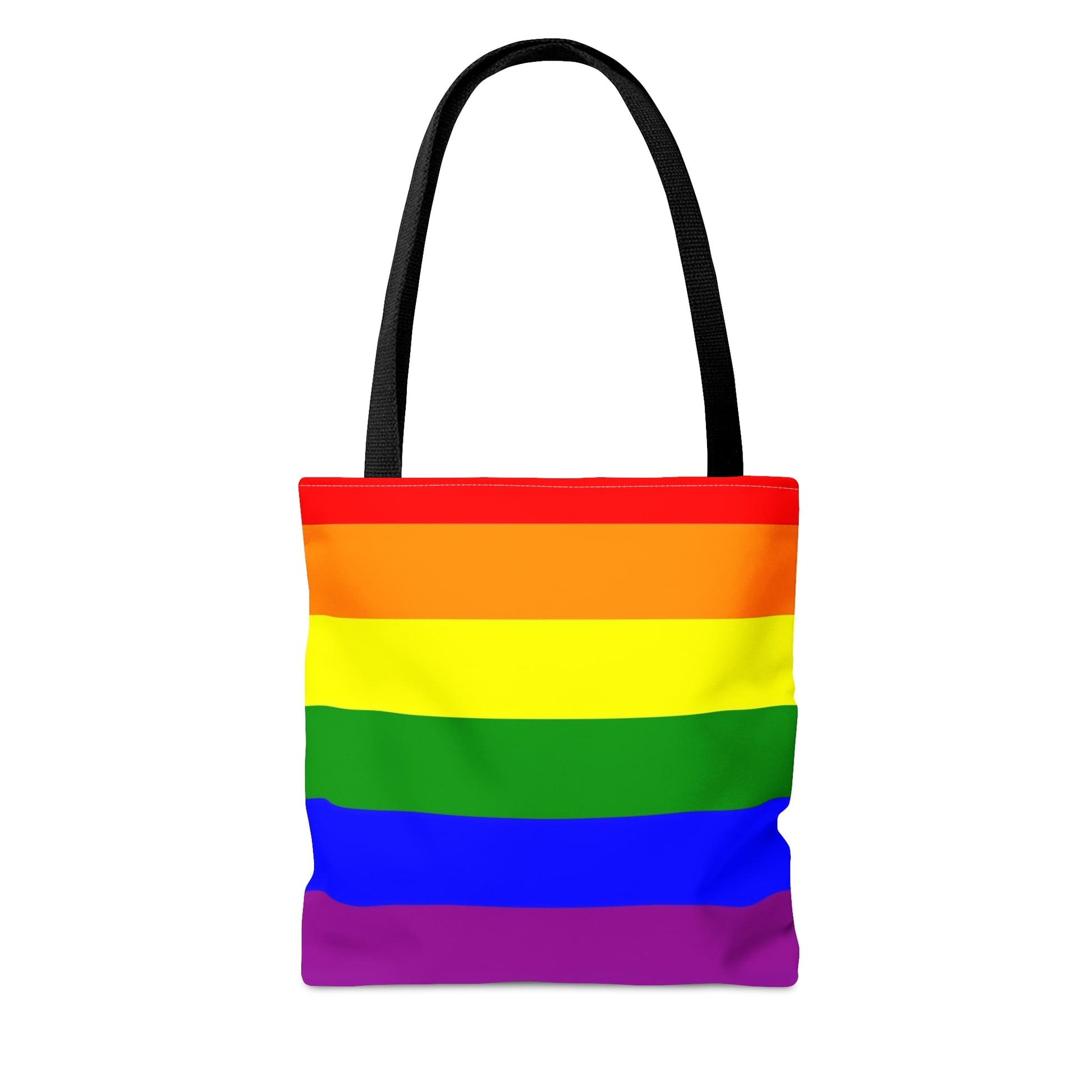 custom LGBT rainbow pride tote bag, back