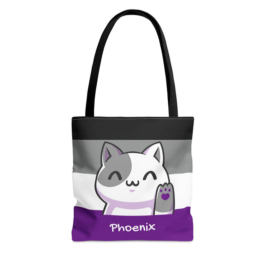 custom asexual tote bag, front