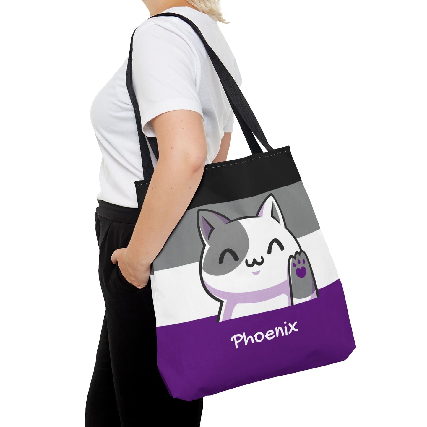 custom asexual tote bag, large