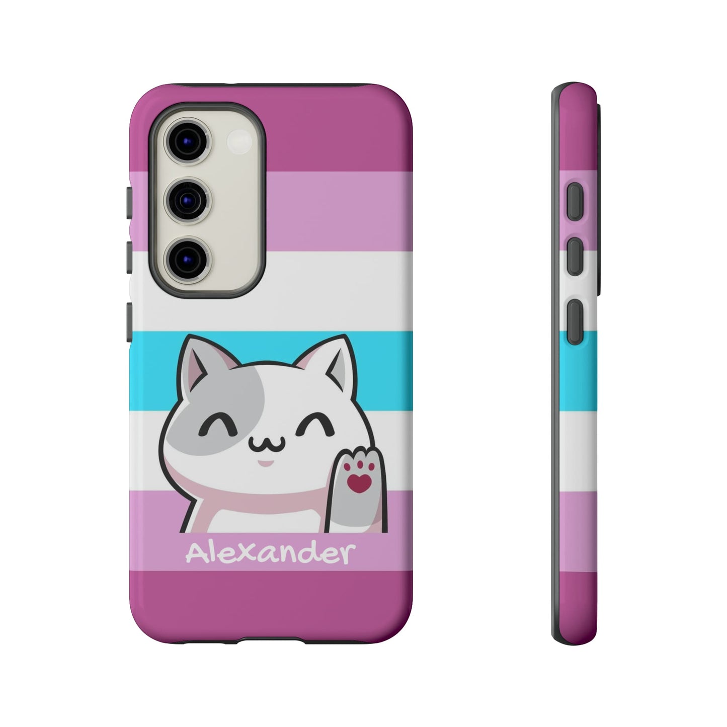 femboy phone case, custom cute cat tough case, front