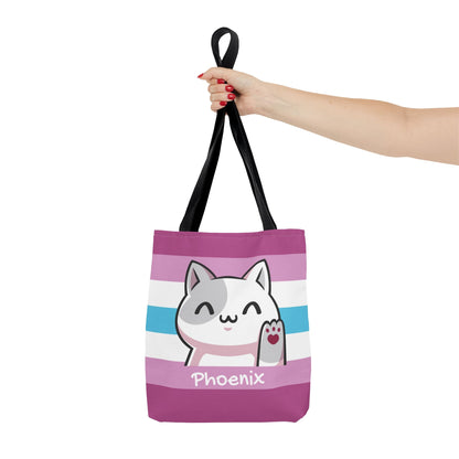 femboy tote bag, custom cute cat bag, small