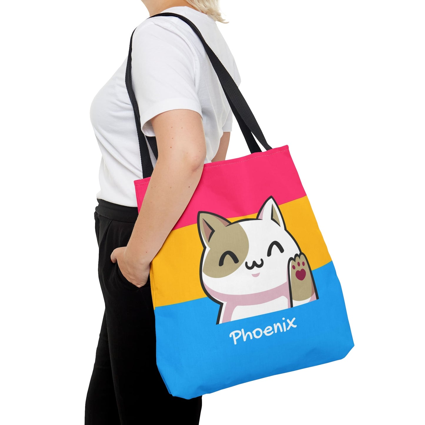 custom pansexual tote bag, large