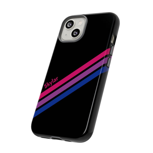 bisexual phone case personalized, tilt