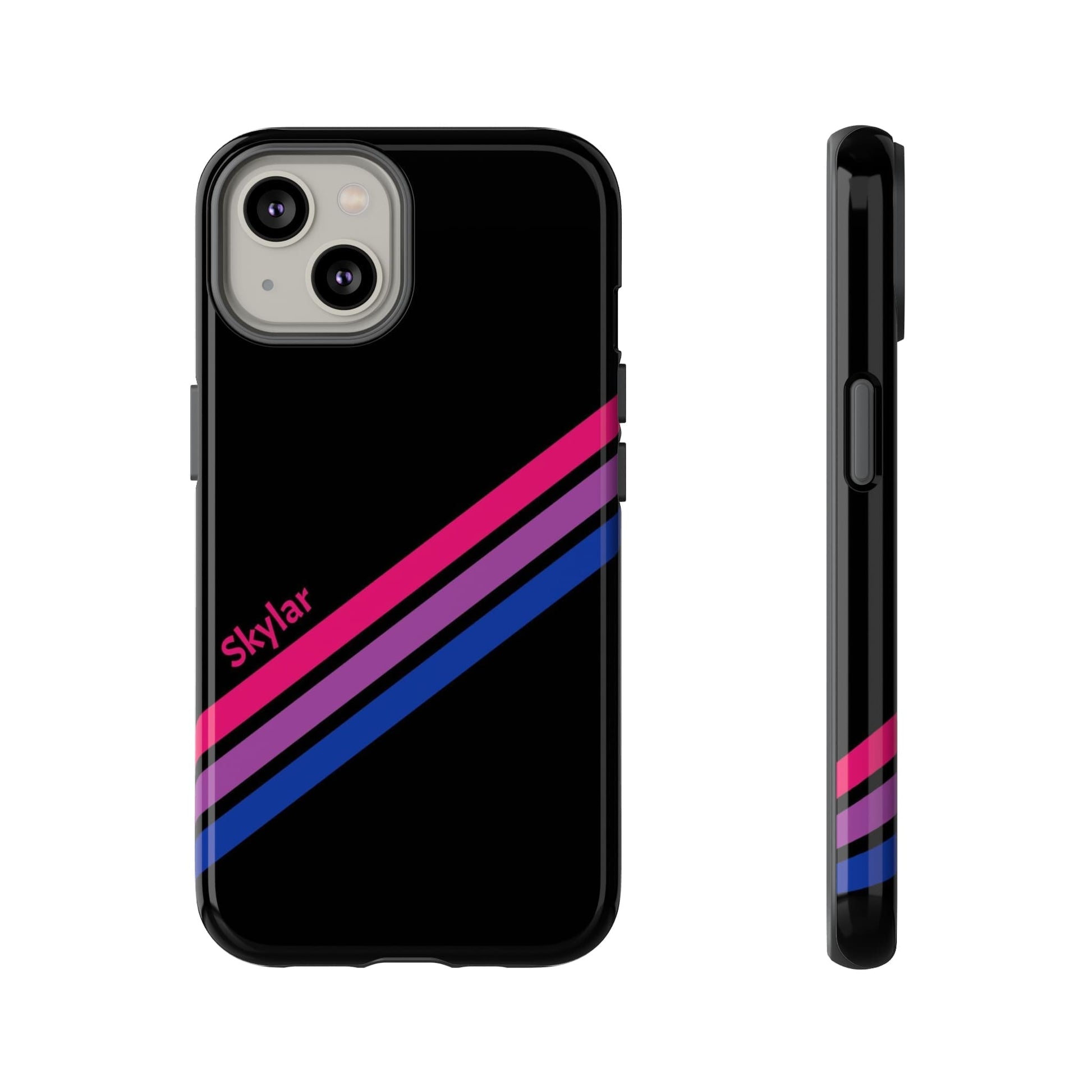 bisexual phone case personalized, front