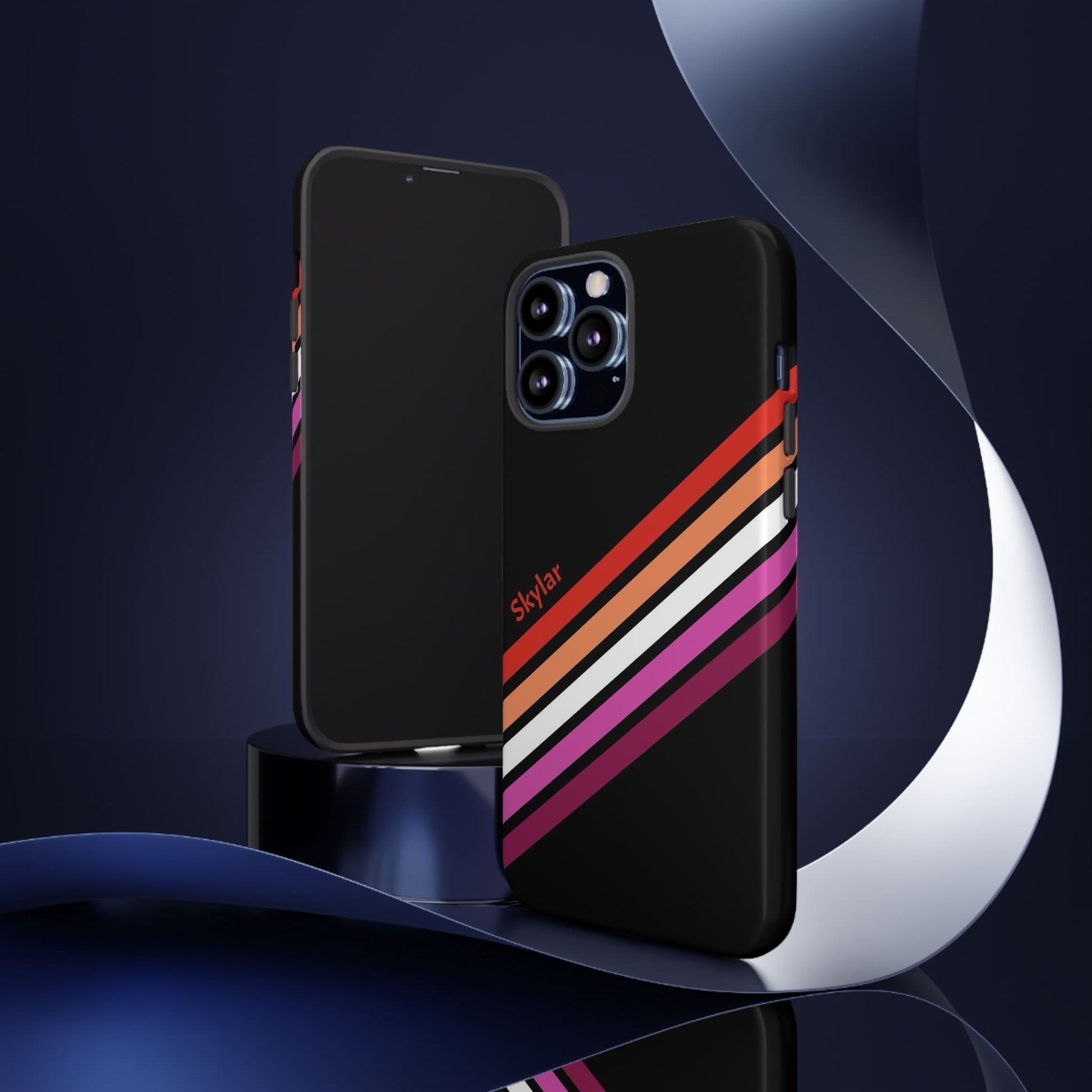 personalised lesbian phone case, tilt