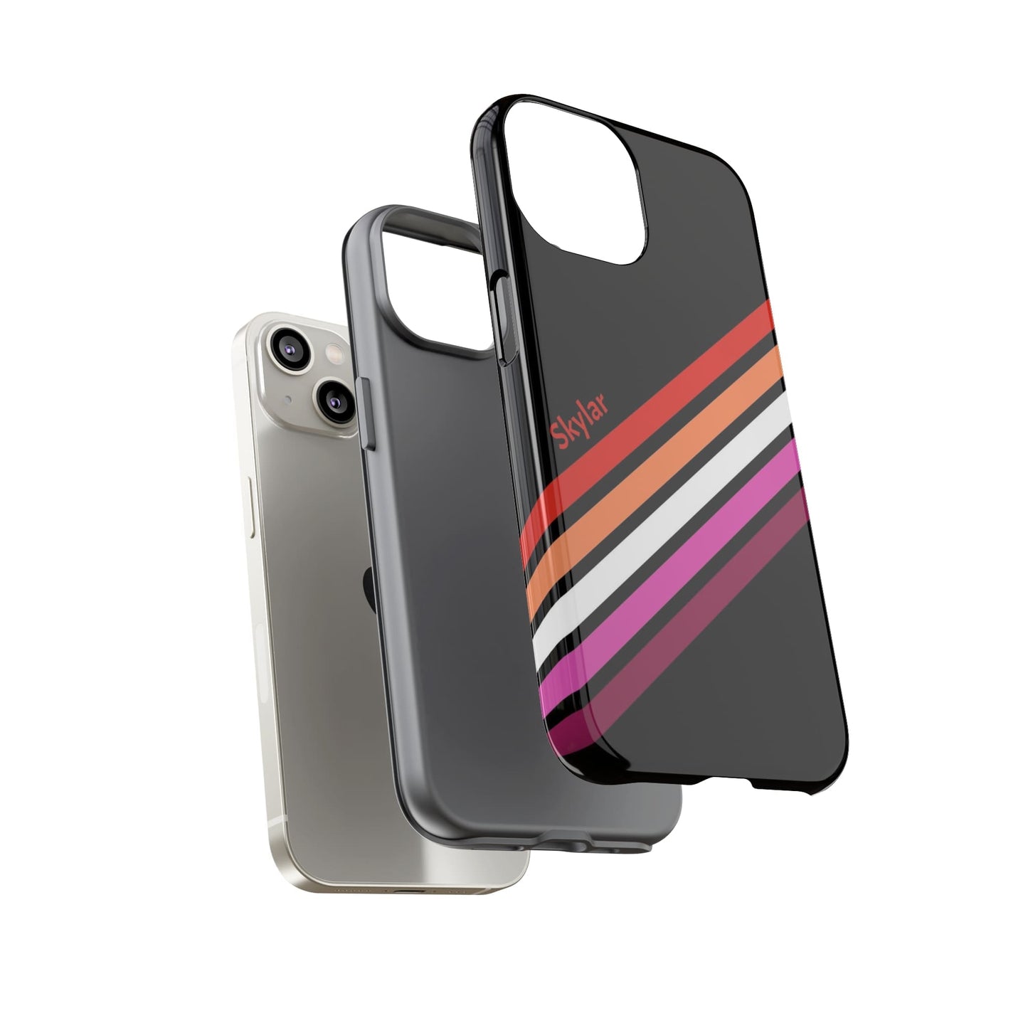 personalised lesbian phone case, layers