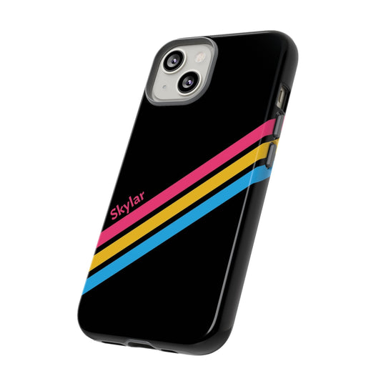 pansexual phone case personalized, tilt