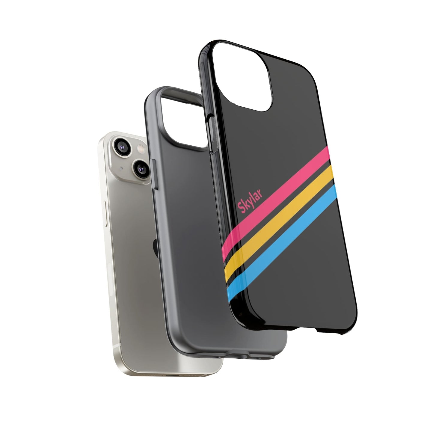 pansexual phone case personalized, layers