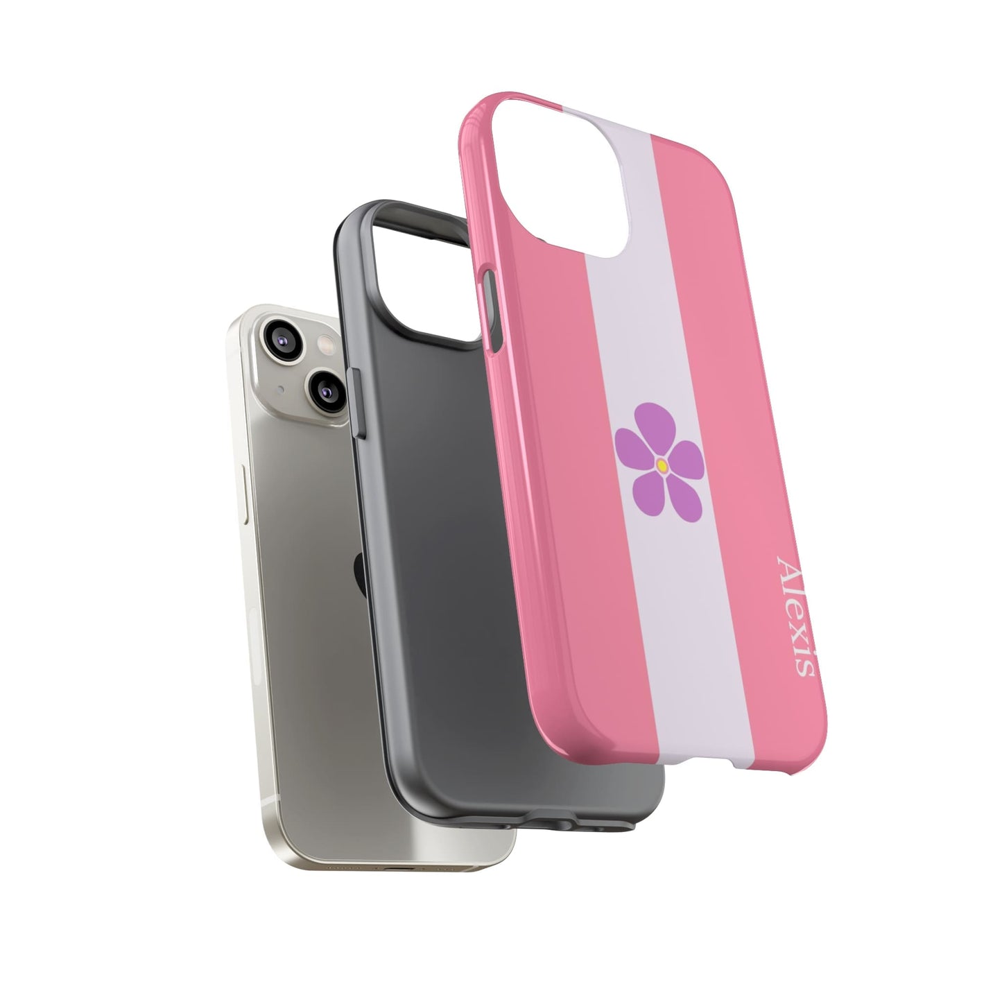 personalised sapphic flag phone case, layers