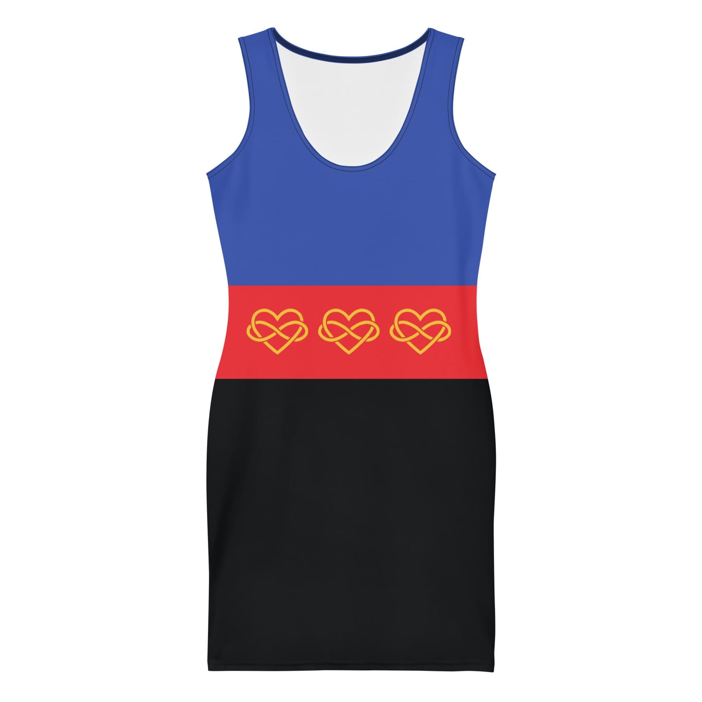 polyamory dress, flatlay front