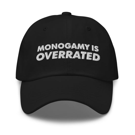 polyamory hat, statement polyamorous pride embroidered cap, black