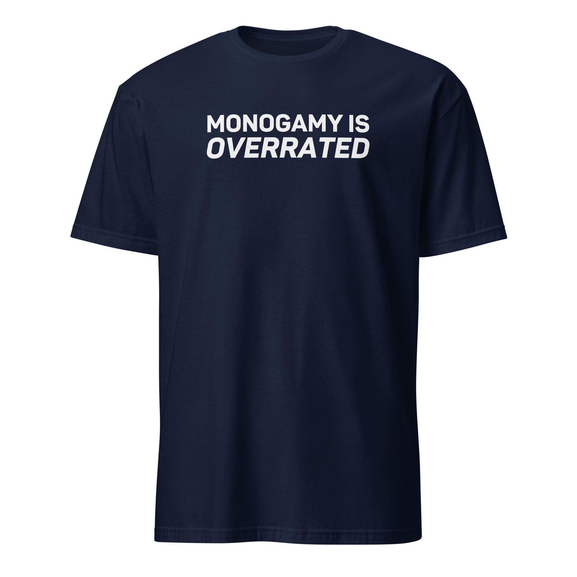 polyamory shirt, statement polyamorous pride quote, navy
